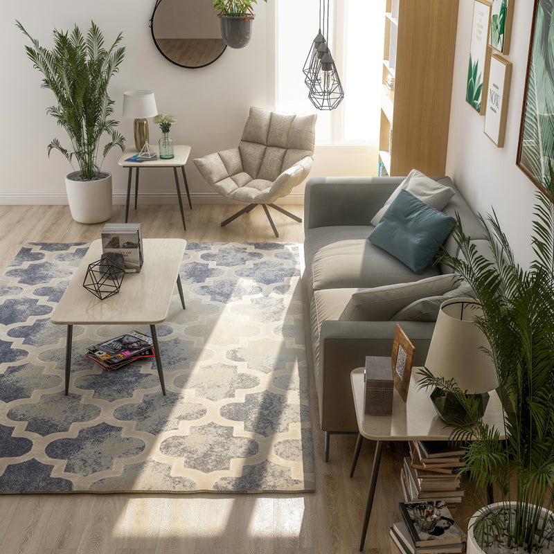 Mya Faux Stone Top & Dark Grey Mid-Century Modern 3-Piece Table Set