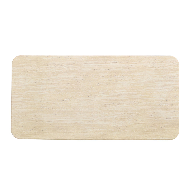 Mya Faux Stone Top & Dark Grey Mid-Century Modern 3-Piece Table Set