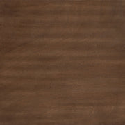 Close-up view of tabletop/finish of oak finish table with no background