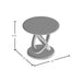 Atwood Dark Walnut Finish Round Glass Top End Table