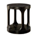 Theodora Transitional Round Antique Black End Table