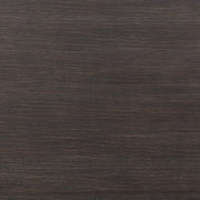 Top-down close up of walnut finish on a contemporary wood coffee table and end table collection.