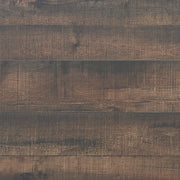 Swatch of rustic natural wood finish for a three-piece wood living room table set