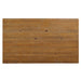 Top-down distressed oak plank wood tabletop of rustic antique wood coffee table on a white background.