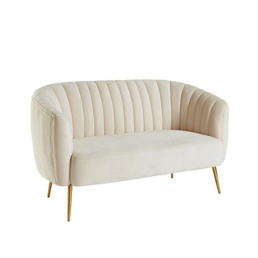 Tamela Modern Ivory Love Seat