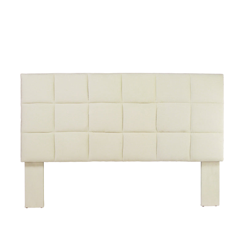 Geneva Biscuit Tufted Flax Flannelette Upholstered Headboard