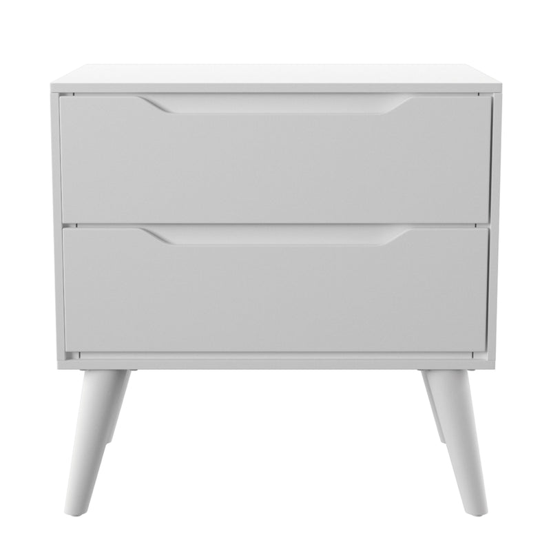 Garro Mid-Century Modern Full Extension 2-Drawer Nightstand