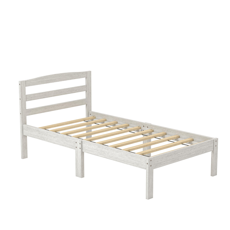 Tayler Farmhouse Ladderback Mattress Ready Twin Platform Youth Bed