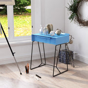 Tollero Modern Metal Full Extension Single-Drawer Accent Table