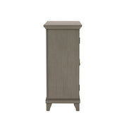 Yvonne Grey Overlayed Glass-Door 2-Shelved Hallway Display Cabinet