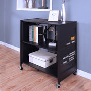 Brandt Shipping Steel Crate Inspired Mobile Folding Bookshelf