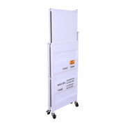 Brandt Shipping Steel Crate Inspired Mobile Folding Bookshelf
