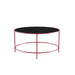 Banks Red And Black Glasstop Circular Coffee Table