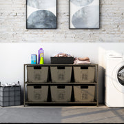 Switzer Urban Gun Metal 44-inch Storage Shelf and Six Removable Bins