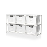 Switzer Urban Gun Metal 44-inch Storage Shelf and Six Removable Bins