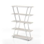 Nicole Metal Open Back Hourglass 5-Tier Bookshelf