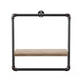 Bate Urban Sand Black Pipe Metal and Natural Tone Floating Wall Shelf