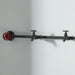Davey Sand Black Pipe Metal 5-Hook Valve & Faucet Wall Mount Coat Rack