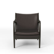 Hayes Mid-Century Modern Upholstered and Solid Wood Accent Chair