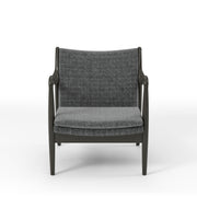 Hayes Mid-Century Modern Upholstered and Solid Wood Accent Chair