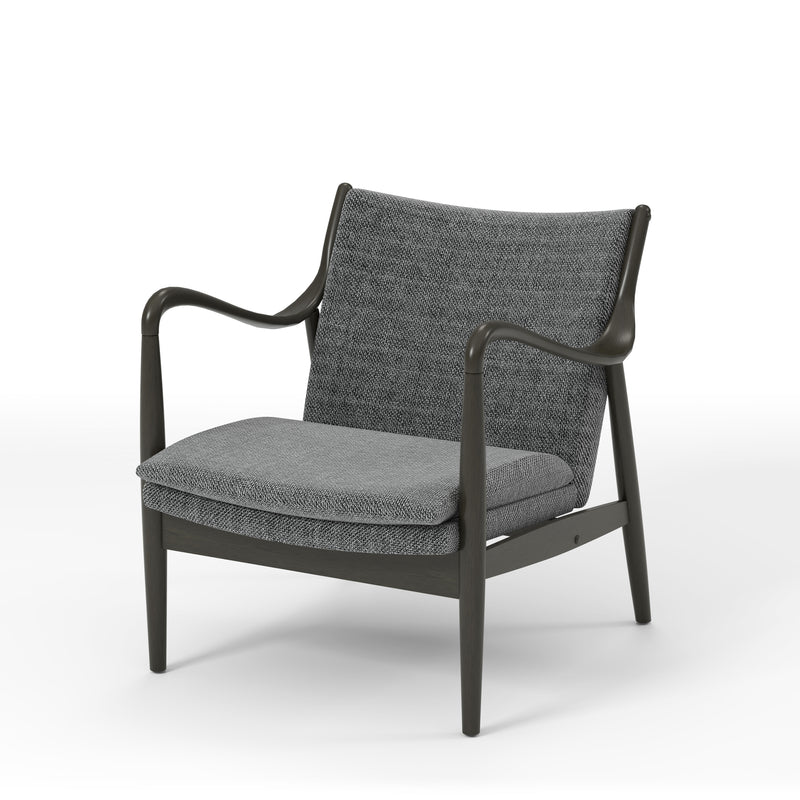 Hayes Mid-Century Modern Upholstered and Solid Wood Accent Chair