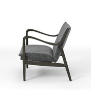 Hayes Mid-Century Modern Upholstered and Solid Wood Accent Chair