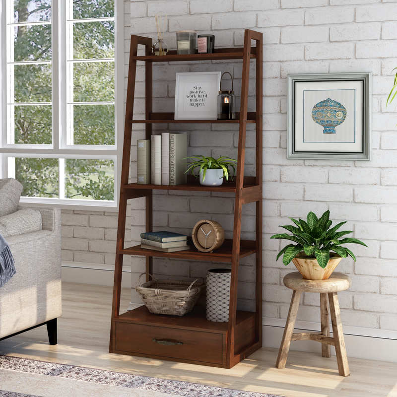 Lansville Transitional Ladder Bookcase