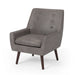 Heaton Knoll-Inspired Tuxedo Tufted Low-Profile-Arm Accent Chair