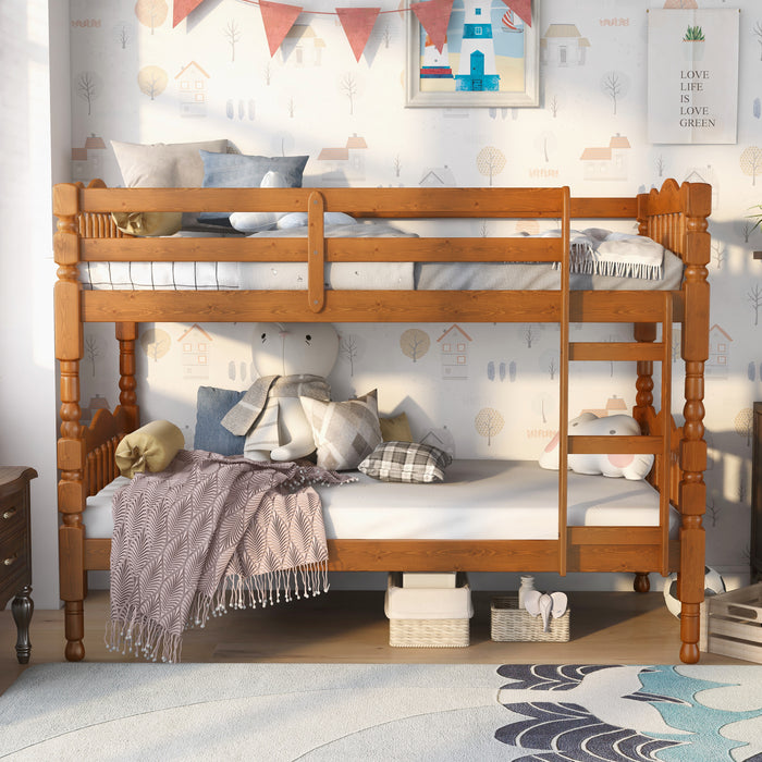 Catalina Classic Style Dual Twin Size Bunk Bed
