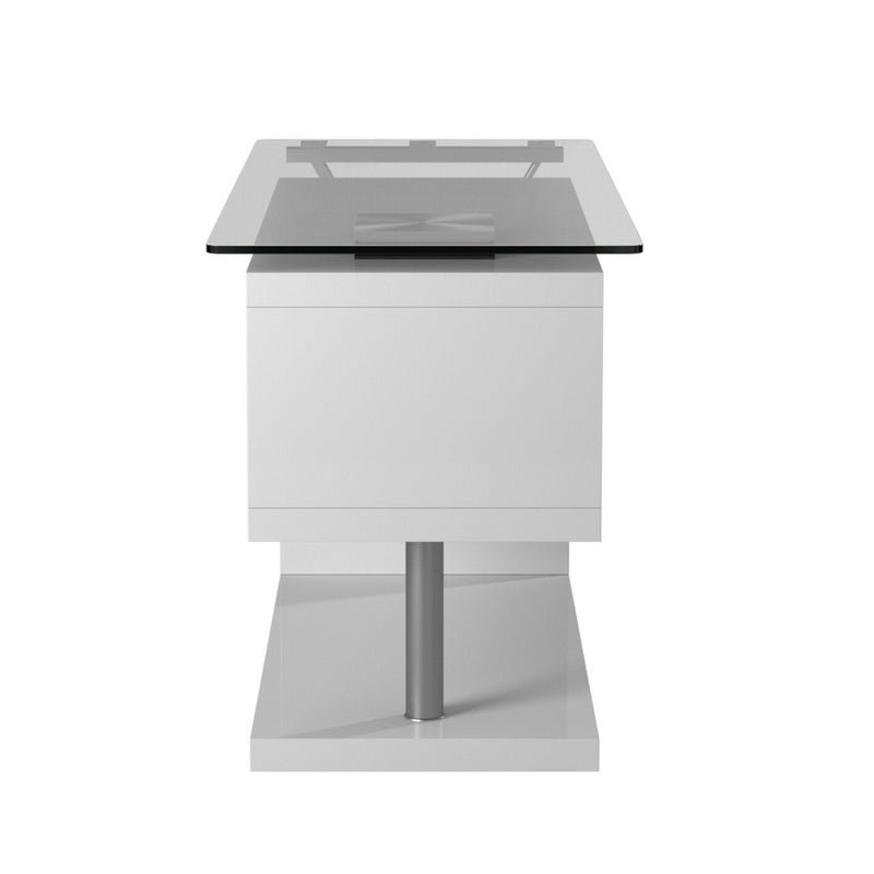 Elona High Gloss and Glass Top Convertible Office Desk