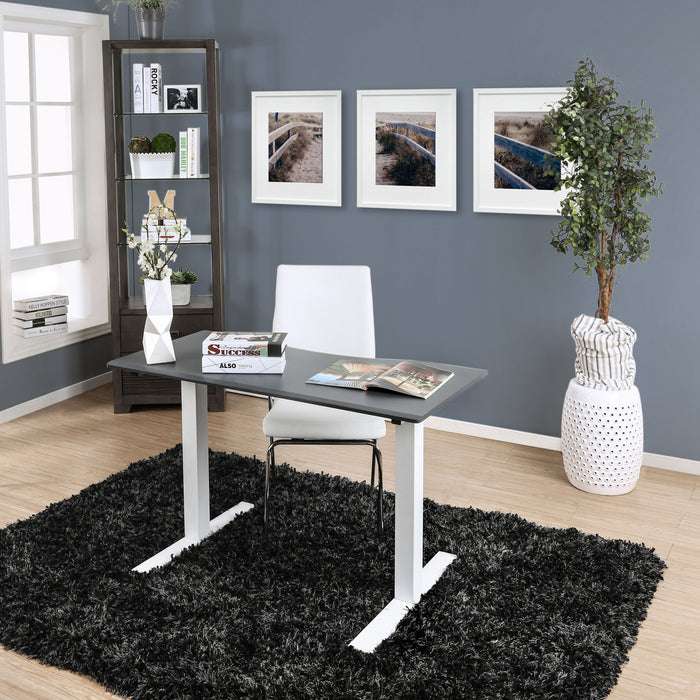 Shuler Contemporary Height Adjustable Desk with USB Power Outlet