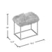 Vanity stool diagram with dimensions: 18 inches high x 12.5 inches deep x 19.5 inches wide