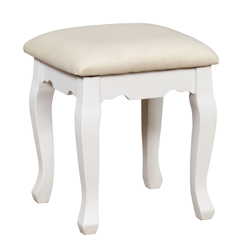 Ellie Traditional Adjustable Mirror 2-Piece Vanity Table and Stool Set