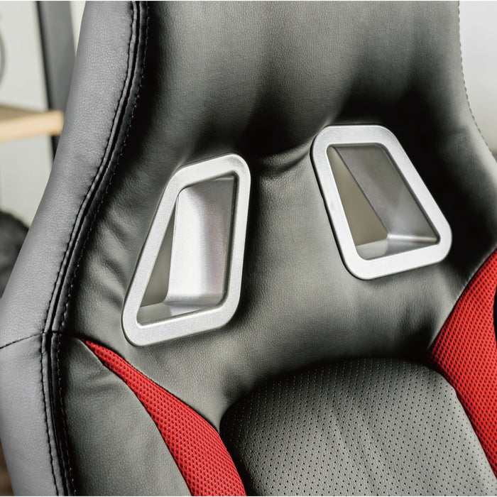 Sid Black & Red Leatherette Motorsport-Inspired Gaming Chair
