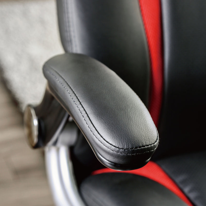 Sid Black & Red Leatherette Motorsport-Inspired Gaming Chair