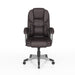 Carlo Brown Leatherette Height Adjustable Swivel Office Chair