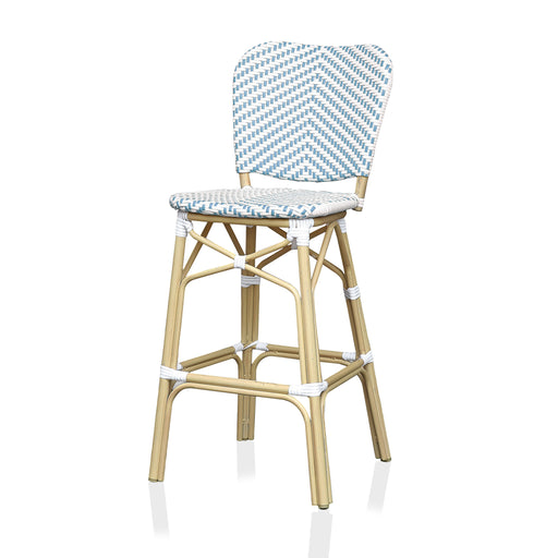 Jocelyn Chevron Patterned Wicker Patio Bistro Chairs (Set of 2)
