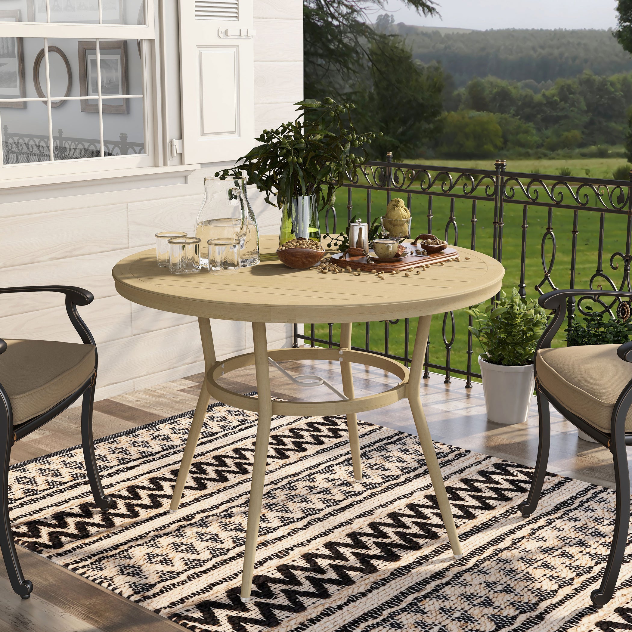 Ferdinand French Style Natural Tone Outdoor Bistro Table — 24/7 Shop At