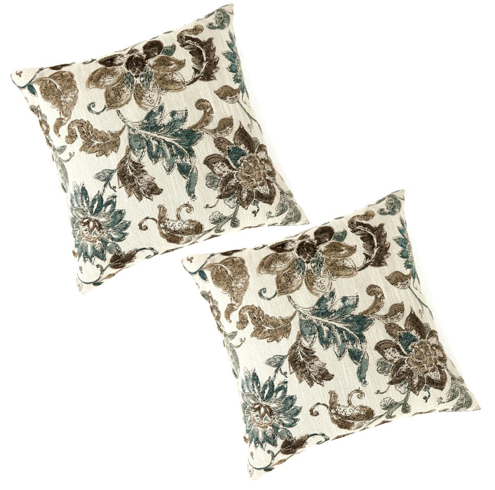Adal Floral Print Throw Pillow (Set of 2)