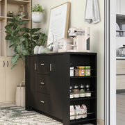 Modern Style Dining Server, Cappuccino