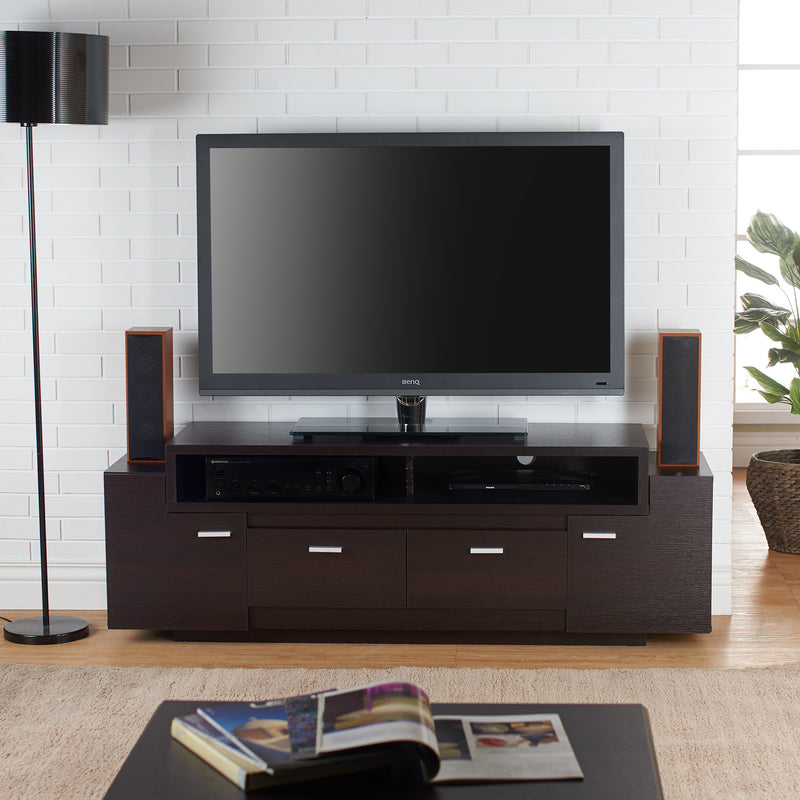 Cordella Cappuccino Multi-Storage Wire Managment 6-inch TV Console