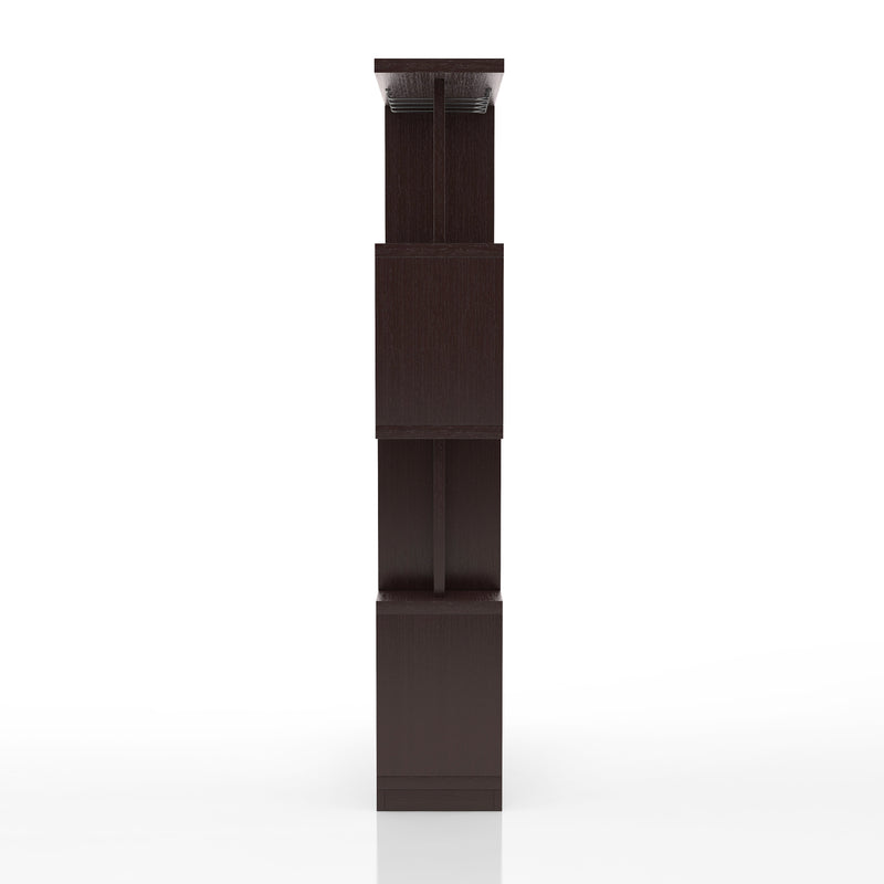 Stella Cappuccino Open Back 4-Tier Stemware & 24-Slot Wine Rack