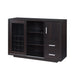 Danette Brown 16-Bottle Wine Slot Sliding Door Cabinet