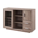 Danette Brown 16-Bottle Wine Slot Sliding Door Cabinet