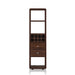 Wellman Transitional Dark Walnut Open Wine Cabinet