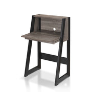 Left angled urban dark gey flip-down desk on a white background