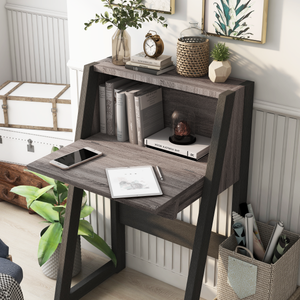 Keaton Urban Compact Flip-open 26-inch Computer Desk with Drawer — 24/7 ...