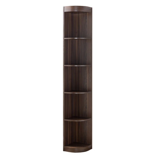 Darsi Dark Walnut Space Saving Rounded Corner Shelf