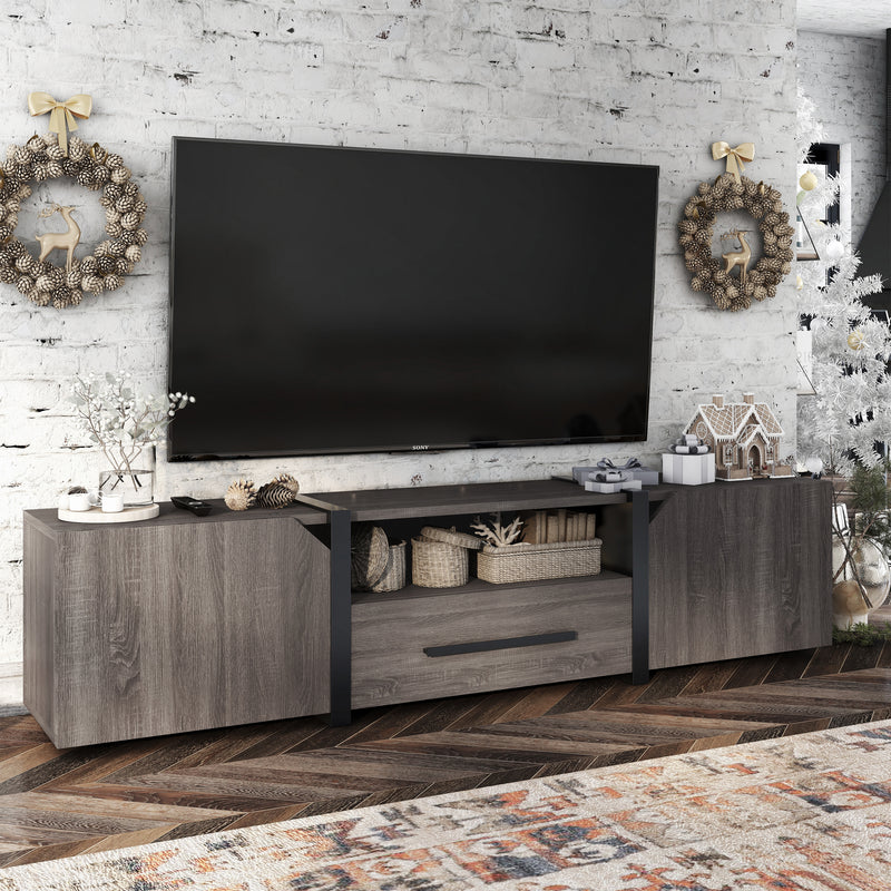 Vogel Transitional Multi-Storage 81-Inch TV Stand with Wire Management