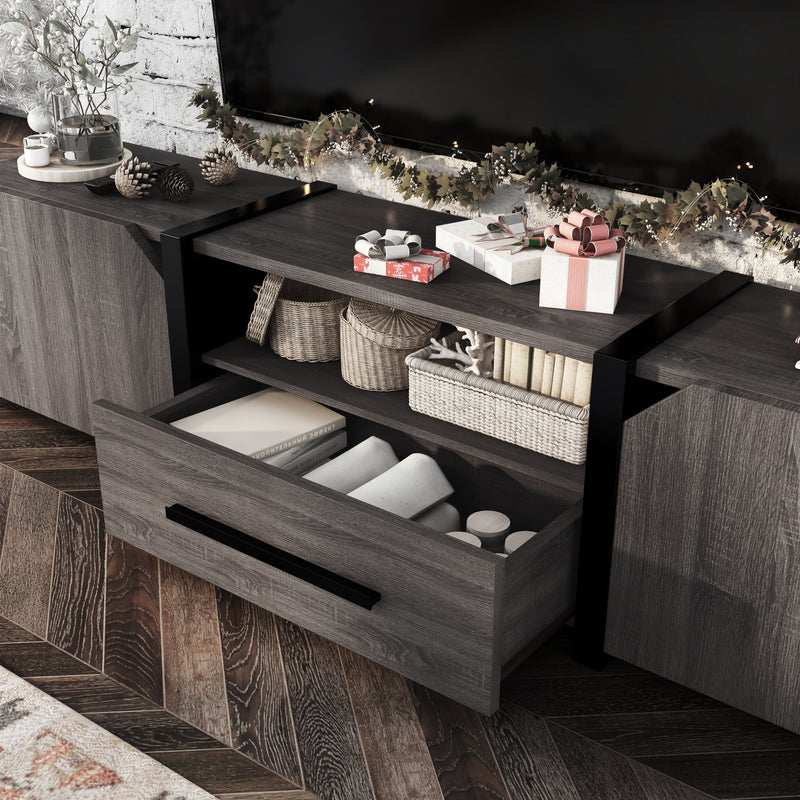 Vogel Transitional Multi-Storage 81-Inch TV Stand with Wire Management